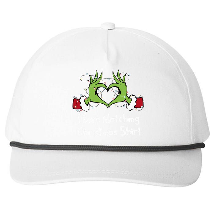 Funny Couple Christmas I Love Matching Christmas Snapback Five-Panel Rope Hat