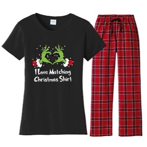 Funny Couple Christmas I Love Matching Christmas Women's Flannel Pajama Set