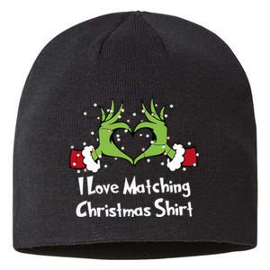 Funny Couple Christmas I Love Matching Christmas Sustainable Beanie