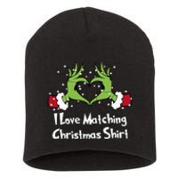 Funny Couple Christmas I Love Matching Christmas Short Acrylic Beanie