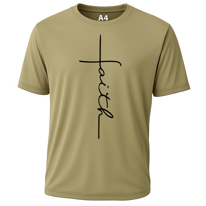 Faith Cross Christian Cooling Performance Crew T-Shirt