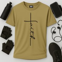 Faith Cross Christian Cooling Performance Crew T-Shirt