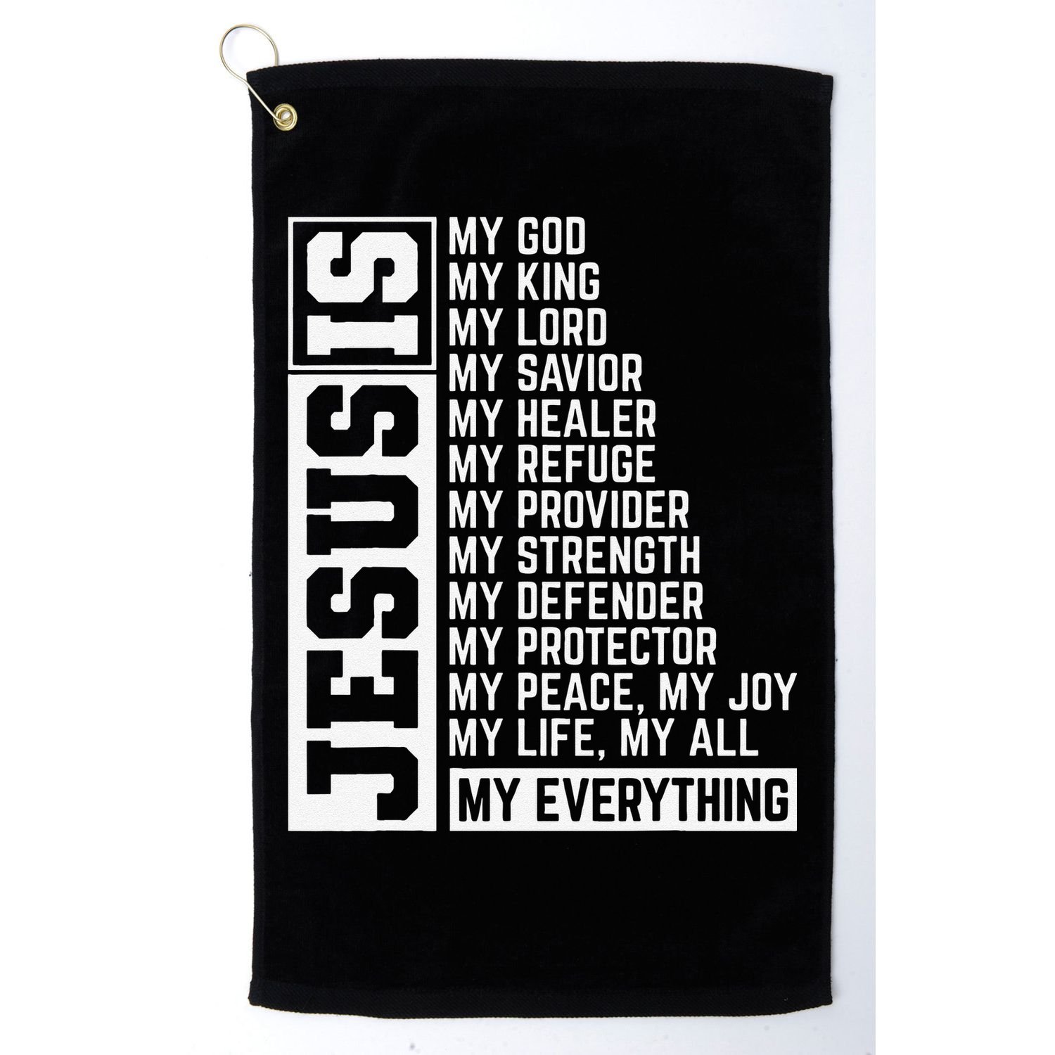 Faith Cross Christian Religious Jesus Lord Gift Jesus Golf Towel