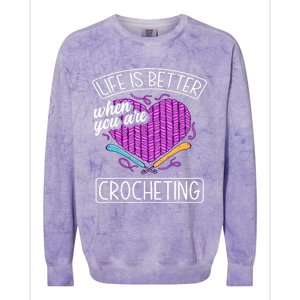 Funny Crocheting Crochet Quote Crocheter Colorblast Crewneck Sweatshirt