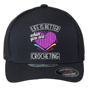 Funny Crocheting Crochet Quote Crocheter Flexfit Unipanel Trucker Cap