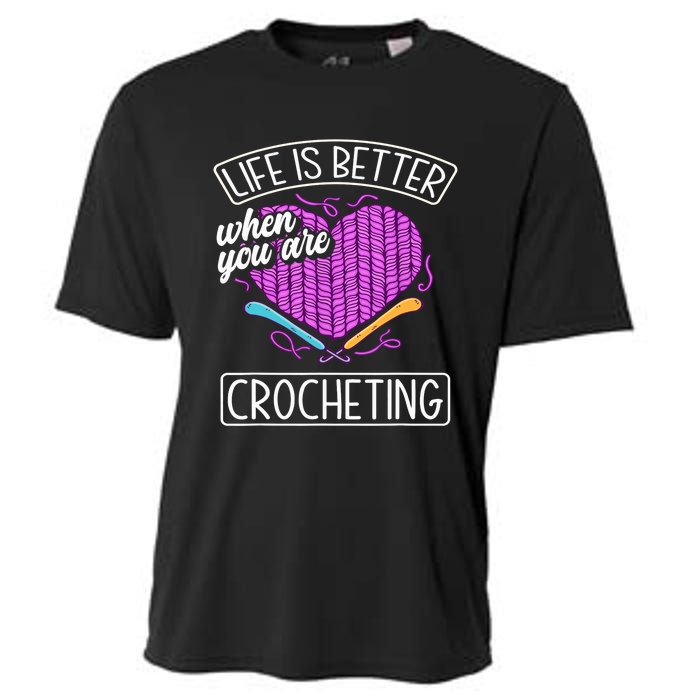 Funny Crocheting Crochet Quote Crocheter Cooling Performance Crew T-Shirt