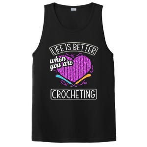 Funny Crocheting Crochet Quote Crocheter PosiCharge Competitor Tank