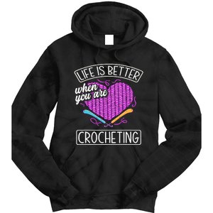 Funny Crocheting Crochet Quote Crocheter Tie Dye Hoodie