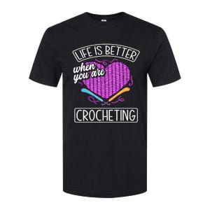 Funny Crocheting Crochet Quote Crocheter Softstyle CVC T-Shirt