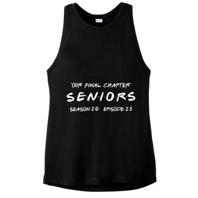 Final Chapter Class Of 2025 Senior Retro Funny Seniors 2025 Ladies PosiCharge Tri-Blend Wicking Tank