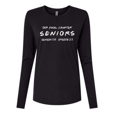 Final Chapter Class Of 2025 Senior Retro Funny Seniors 2025 Womens Cotton Relaxed Long Sleeve T-Shirt