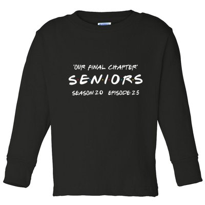 Final Chapter Class Of 2025 Senior Retro Funny Seniors 2025 Toddler Long Sleeve Shirt