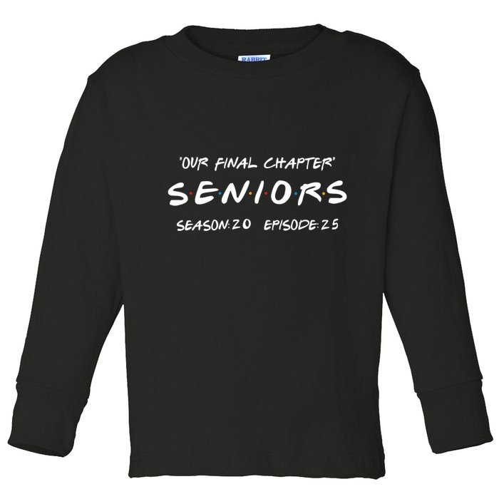 Final Chapter Class Of 2025 Senior Retro Funny Seniors 2025 Toddler Long Sleeve Shirt