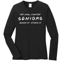 Final Chapter Class Of 2025 Senior Retro Funny Seniors 2025 Ladies Long Sleeve Shirt