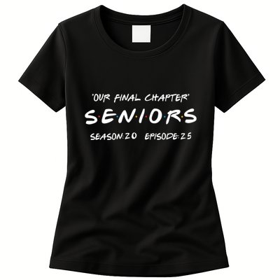 Final Chapter Class Of 2025 Senior Retro Funny Seniors 2025 Womens T-Shirt