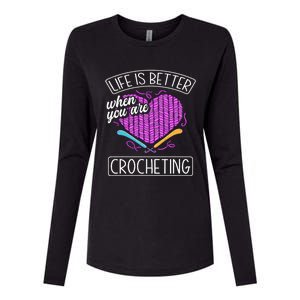 Funny Crocheting Crochet Quote Crocheter Womens Cotton Relaxed Long Sleeve T-Shirt