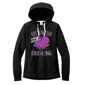 Funny Crocheting Crochet Quote Crocheter Women's Fleece Hoodie