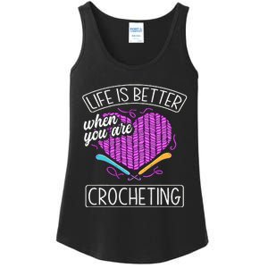 Funny Crocheting Crochet Quote Crocheter Ladies Essential Tank