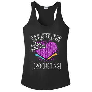 Funny Crocheting Crochet Quote Crocheter Ladies PosiCharge Competitor Racerback Tank