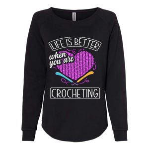 Funny Crocheting Crochet Quote Crocheter Womens California Wash Sweatshirt