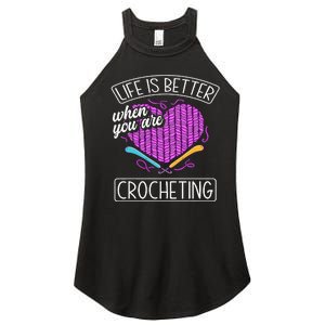 Funny Crocheting Crochet Quote Crocheter Women's Perfect Tri Rocker Tank