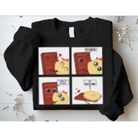 Funny Cute Couple Journey Choco And Pancake Romantic Lover Sweatshirt