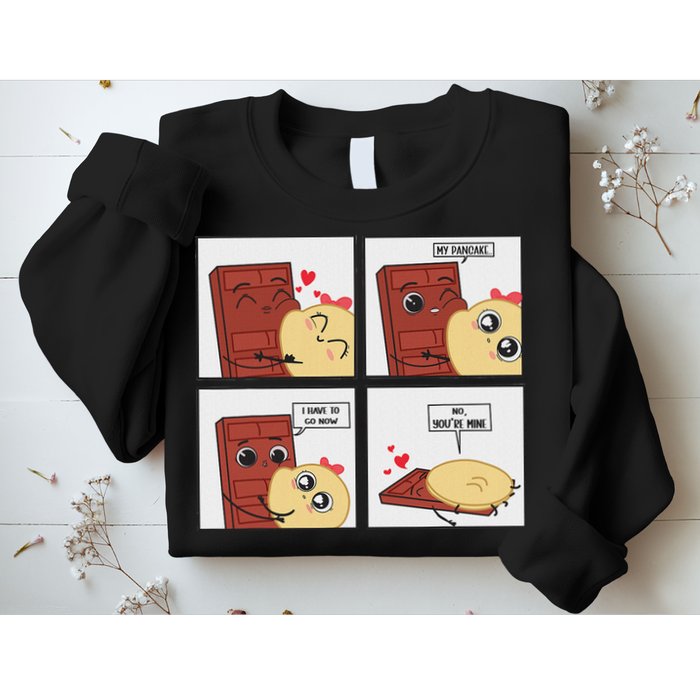 Funny Cute Couple Journey Choco And Pancake Romantic Lover Sweatshirt
