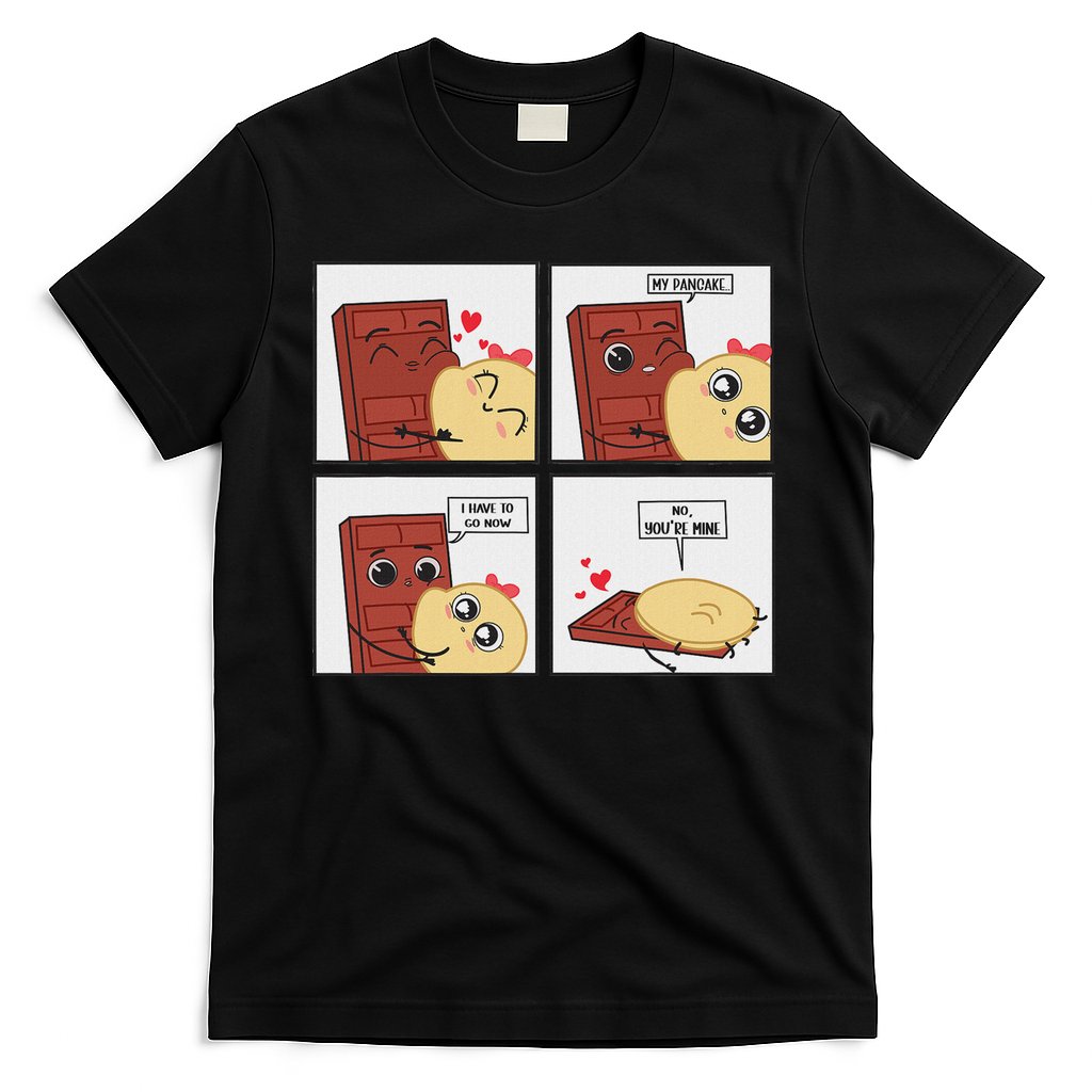 Funny Cute Couple Journey Choco And Pancake Romantic Lover T-Shirt