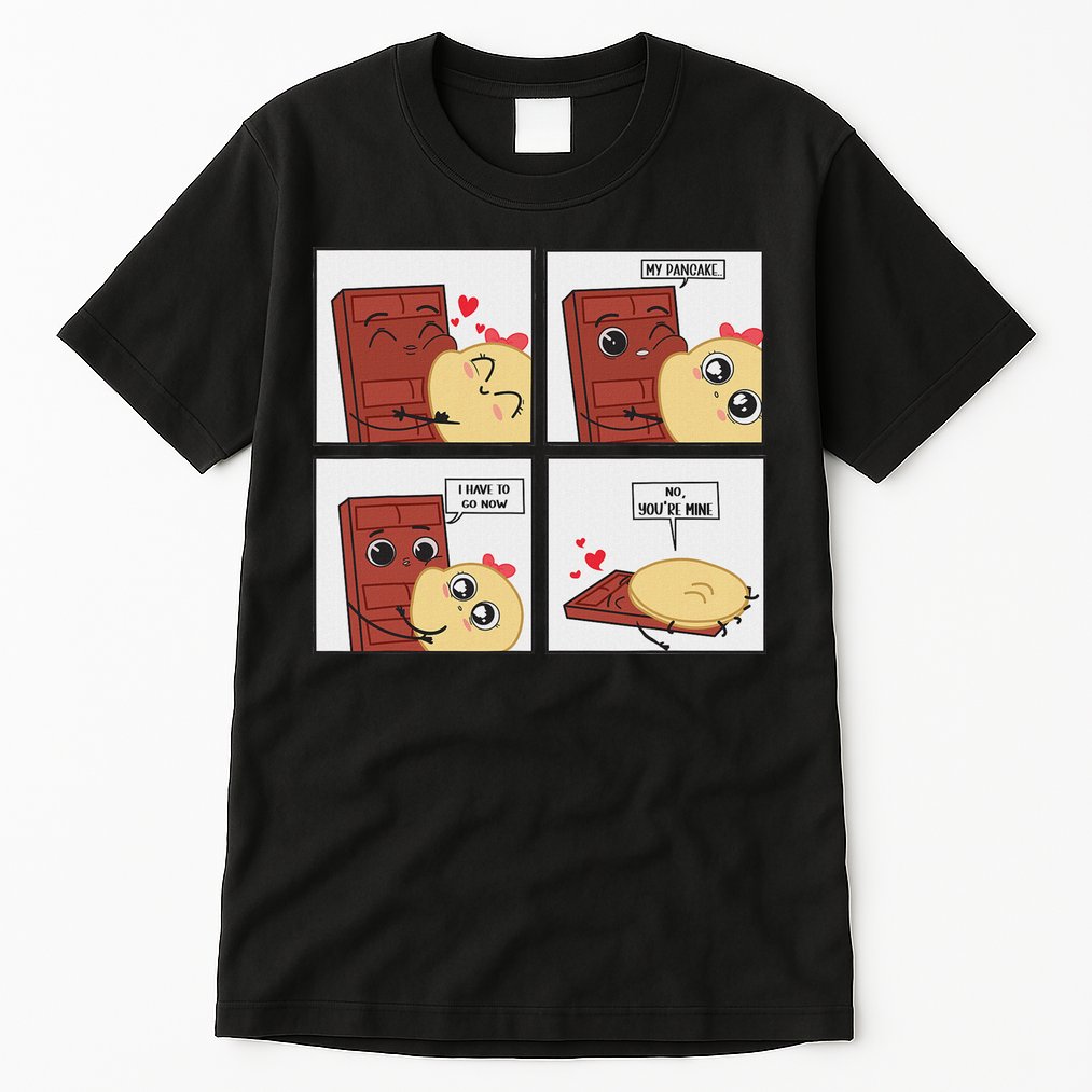 Funny Cute Couple Journey Choco And Pancake Romantic Lover Tall T-Shirt