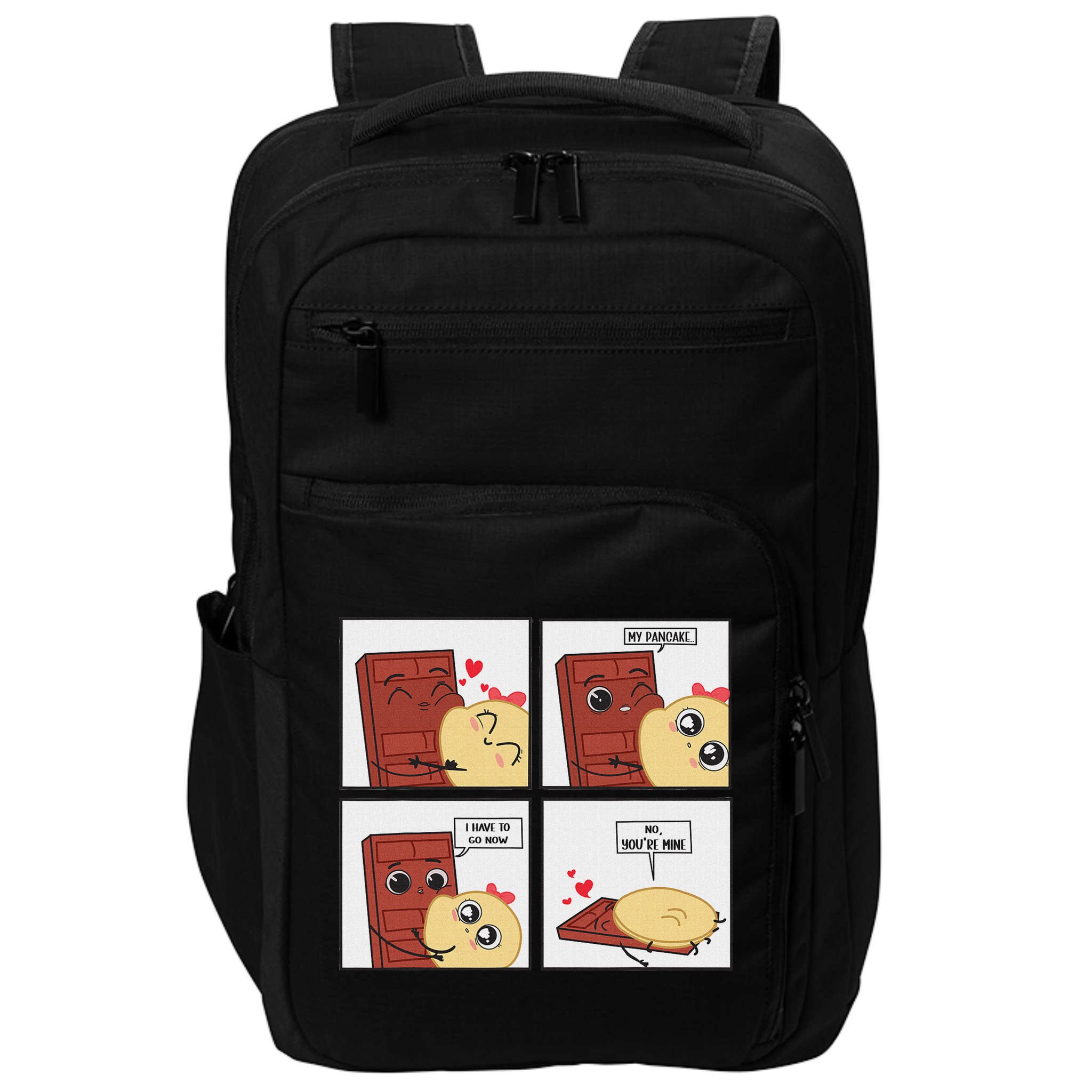 Funny Cute Couple Journey Choco And Pancake Romantic Lover Impact Tech Backpack