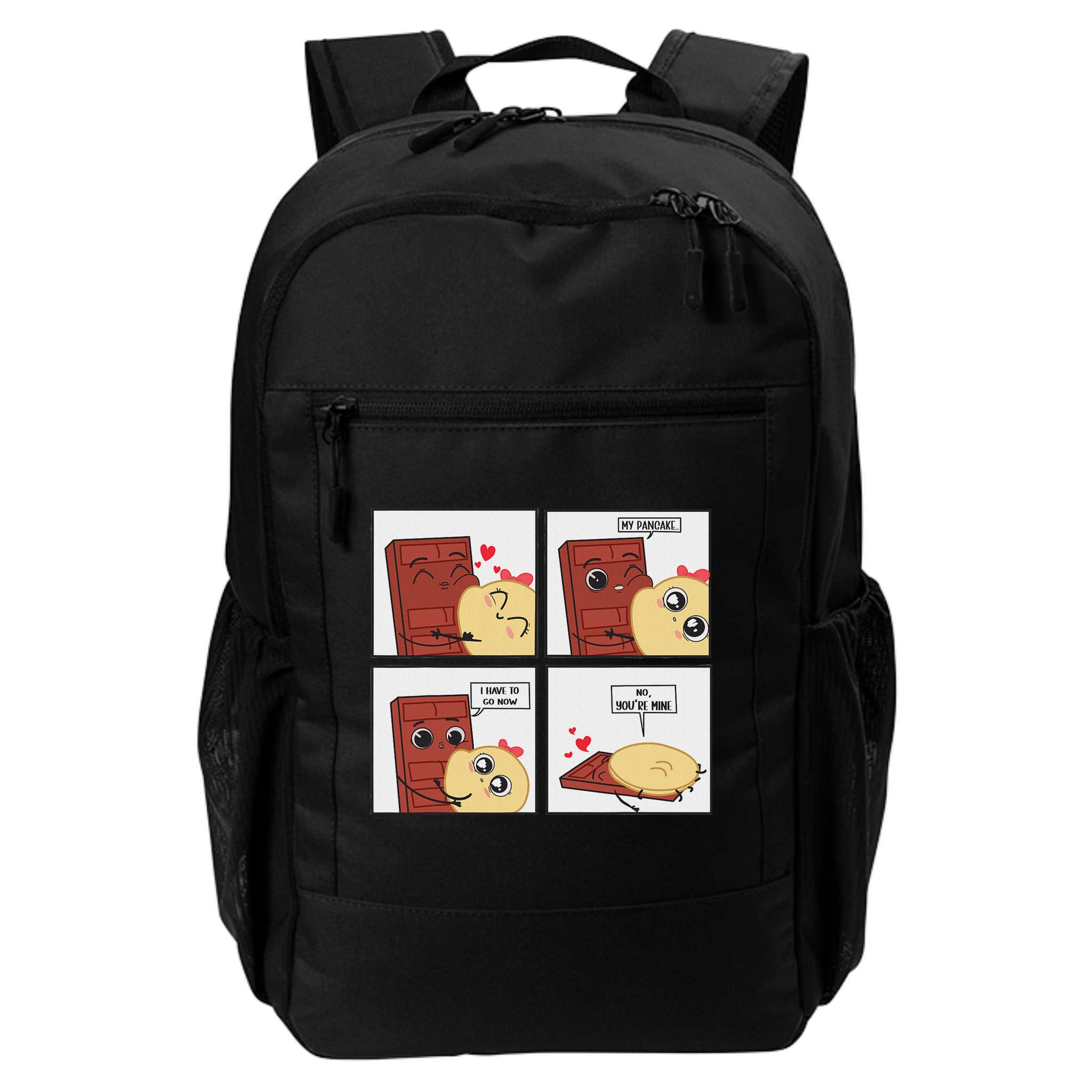 Funny Cute Couple Journey Choco And Pancake Romantic Lover Backpack