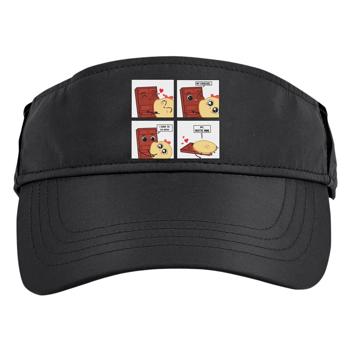 Funny Cute Couple Journey Choco And Pancake Romantic Lover Adult Drive Performance Visor