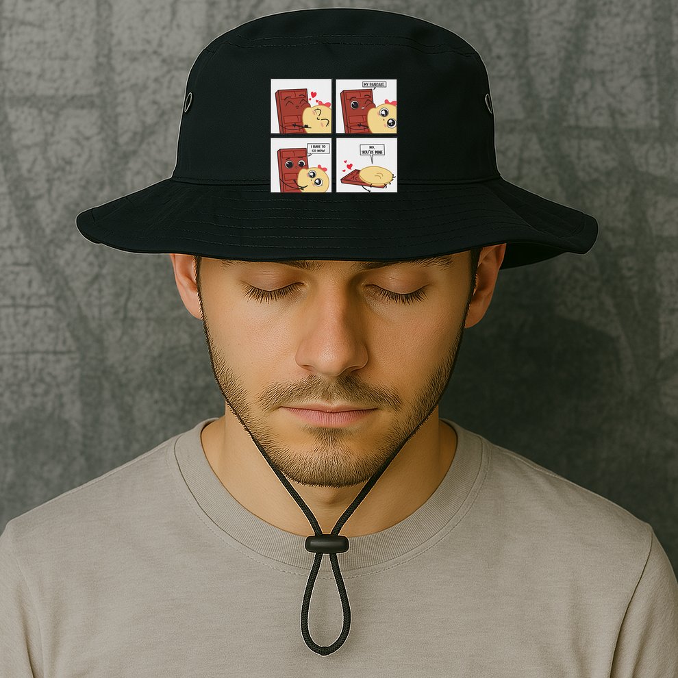 Funny Cute Couple Journey Choco And Pancake Romantic Lover Bucket Hat