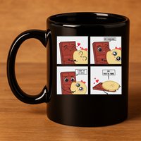 Funny Cute Couple Journey Choco And Pancake Romantic Lover 11oz C Handle Ceramic Mug