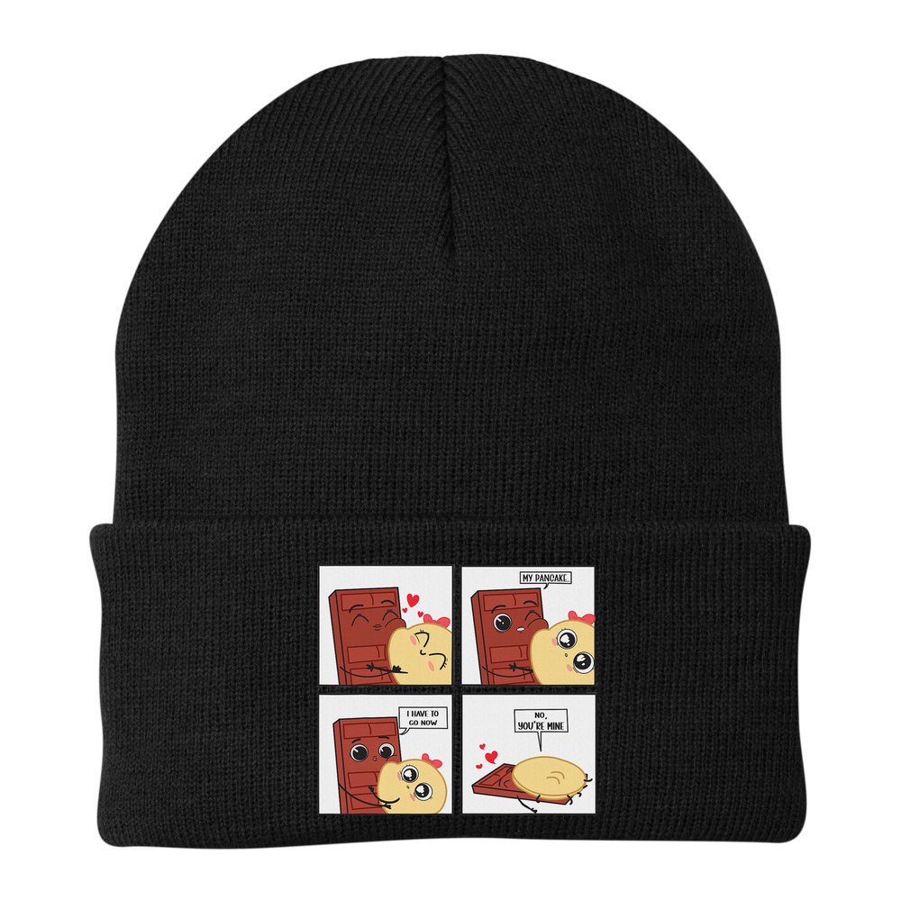 Funny Cute Couple Journey Choco And Pancake Romantic Lover Beanie