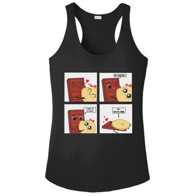 Funny Cute Couple Journey Choco And Pancake Romantic Lover Ladies PosiCharge Competitor Racerback Tank