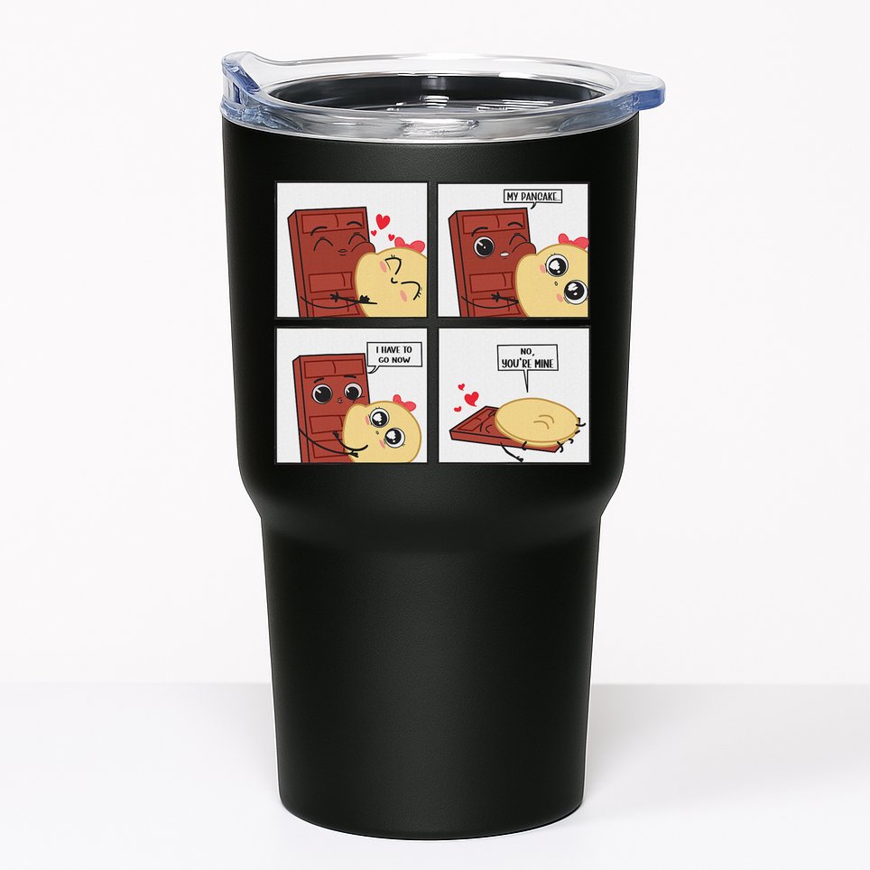 Funny Cute Couple Journey Choco And Pancake Romantic Lover Tumbler
