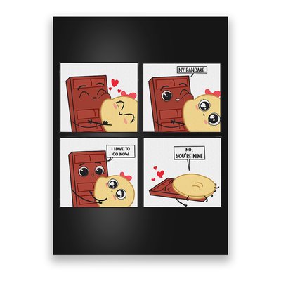 Funny Cute Couple Journey Choco And Pancake Romantic Lover Poster