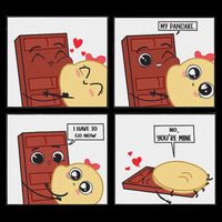 Funny Cute Couple Journey Choco And Pancake Romantic Lover Poster