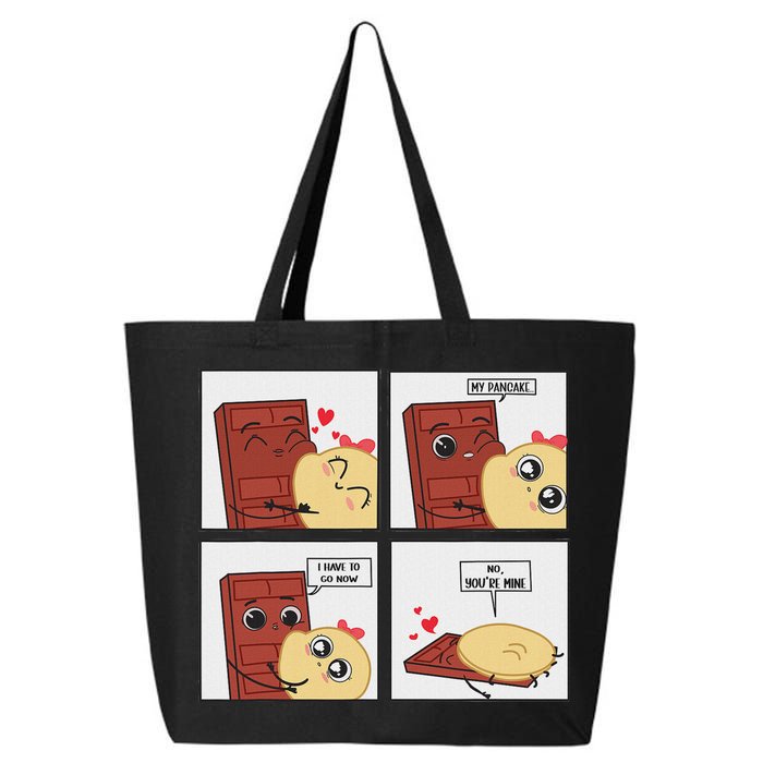 Funny Cute Couple Journey Choco And Pancake Romantic Lover 25L Jumbo Tote