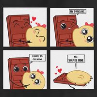 Funny Cute Couple Journey Choco And Pancake Romantic Lover 25L Jumbo Tote