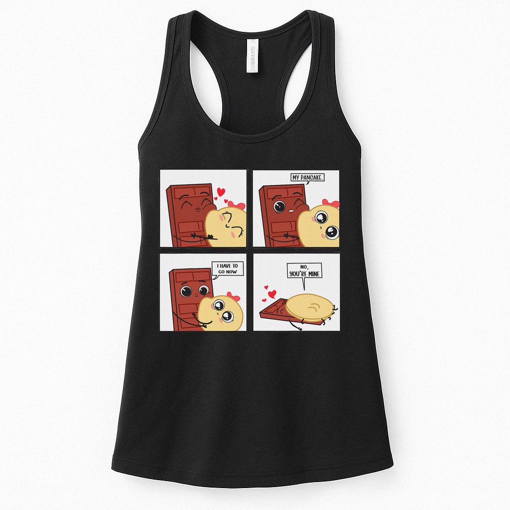 Funny Cute Couple Journey Choco And Pancake Romantic Lover Womens Tank Top