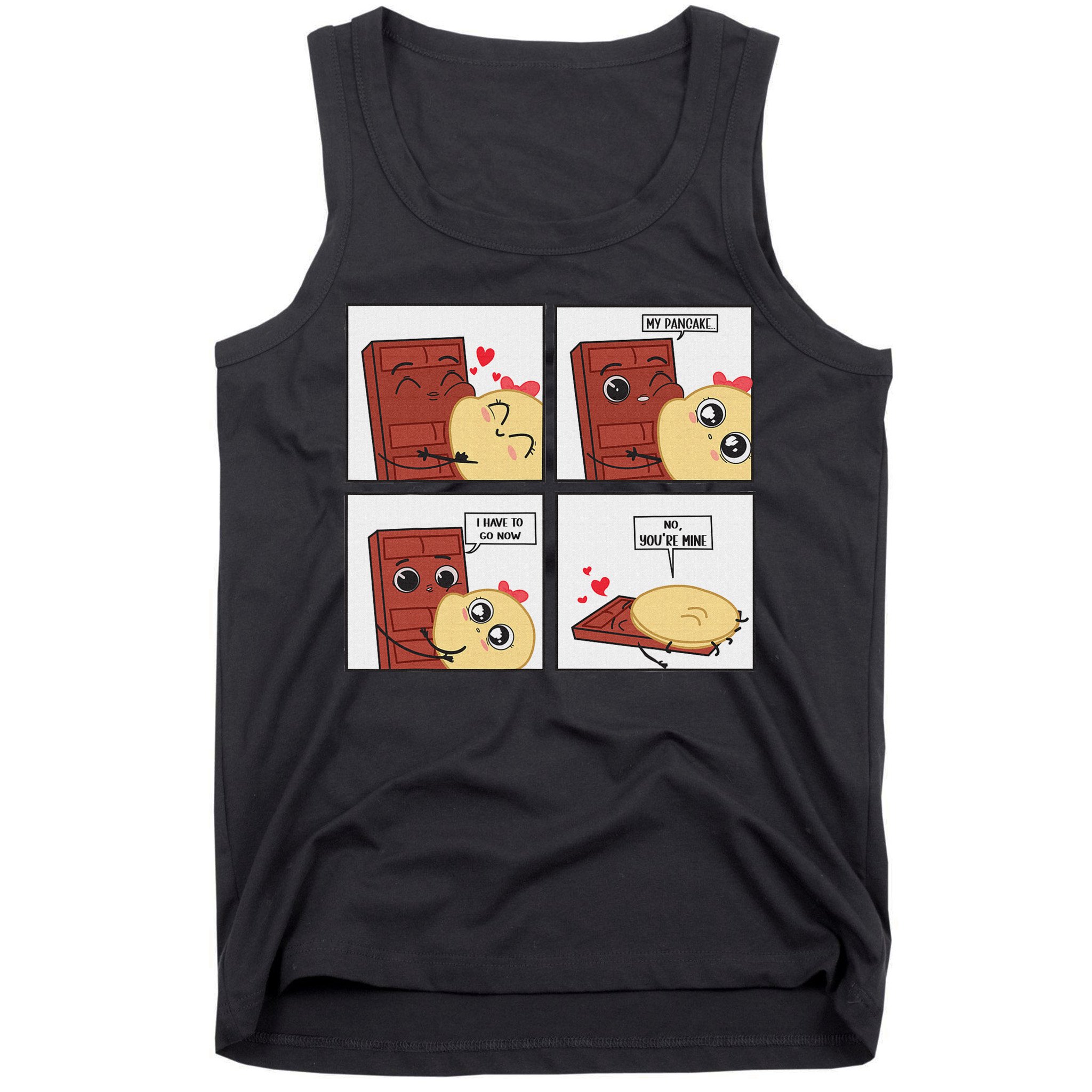 Funny Cute Couple Journey Choco And Pancake Romantic Lover Tank Top