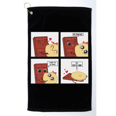 Funny Cute Couple Journey Choco And Pancake Romantic Lover Golf Towel