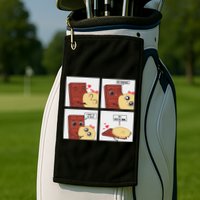 Funny Cute Couple Journey Choco And Pancake Romantic Lover Golf Towel