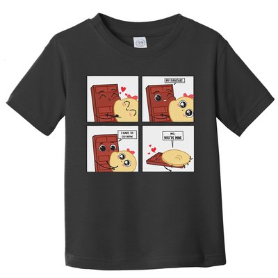 Funny Cute Couple Journey Choco And Pancake Romantic Lover Toddler T-Shirt