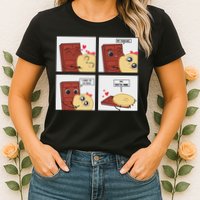 Funny Cute Couple Journey Choco And Pancake Romantic Lover Womens T-Shirt