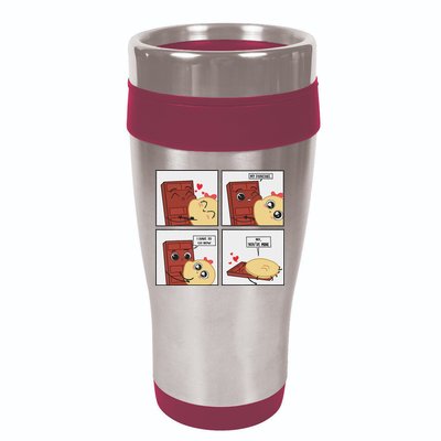 Funny Cute Couple Journey Choco And Pancake Romantic Lover 16oz Travel Tumbler