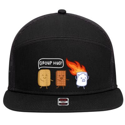 Funny Camping Camping Lover Outdoor Camping 7 Panel Mesh Trucker Snapback Hat
