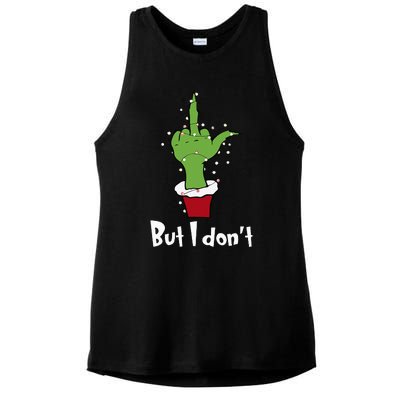 Funny Couple Christmas But I Don't Matching Couples Xmas Ladies PosiCharge Tri-Blend Wicking Tank